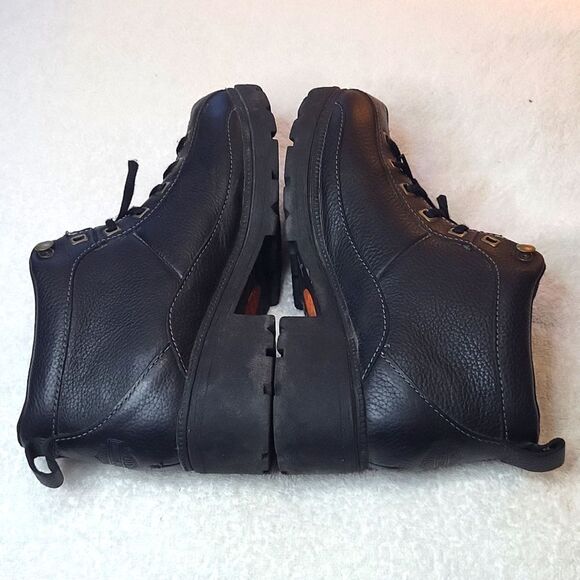 EUC Harley Davidson moto cycle Ankle Boots Leather Chunky Heel #3257 US 9 - Picture 7 of 14